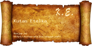 Kutas Etelka névjegykártya